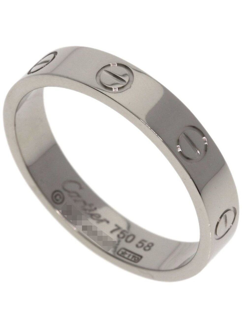 Cartier Mini Love Ring 58 18k White Gold